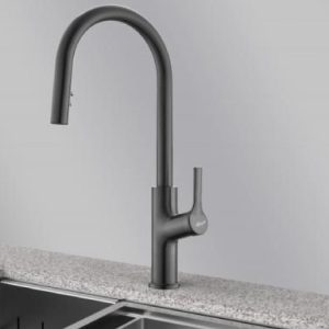 Vòi bếp âm tường kéo ra bằng thép không gỉ SUS304